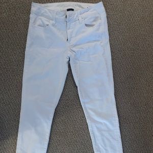 Cropped White Jeans